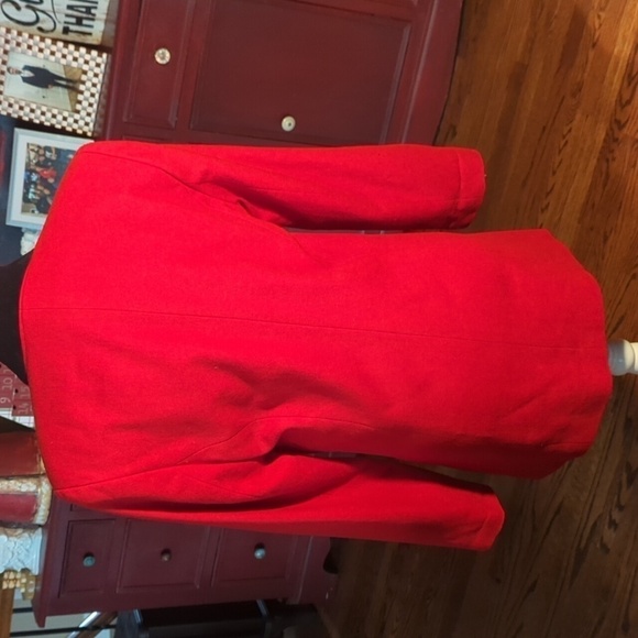 Bloomingdales classic Red wool riding coat equestrian style long blazer sz 8 - Picture 4 of 11